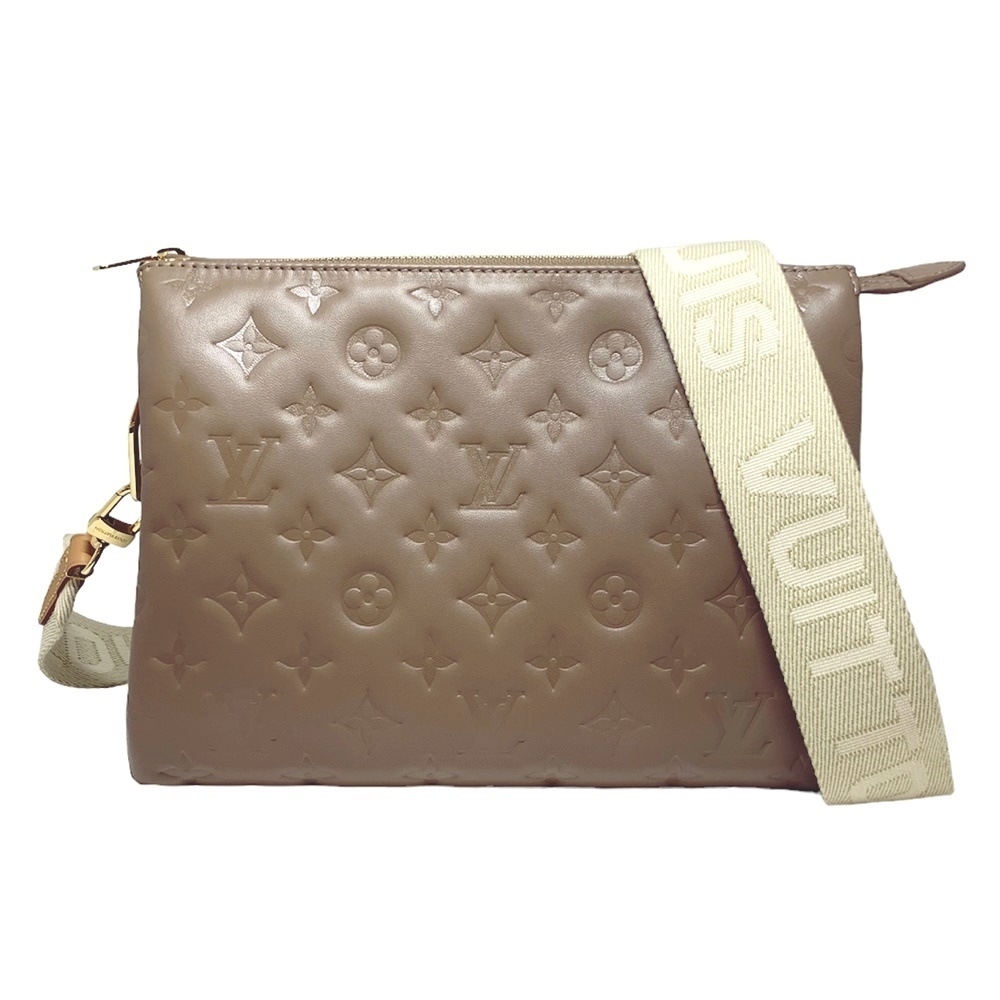 Louis Vuitton Coussin PM Lambskin Shoulder Bag Taupe